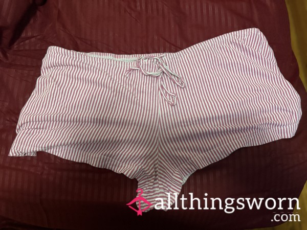 Red & White Striped Jammie Shorts