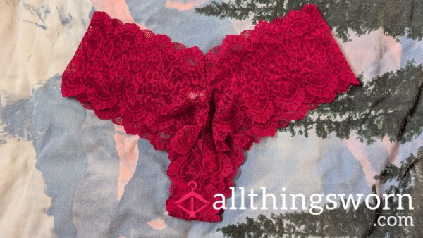 Red Wine Brazilian Lace Panties