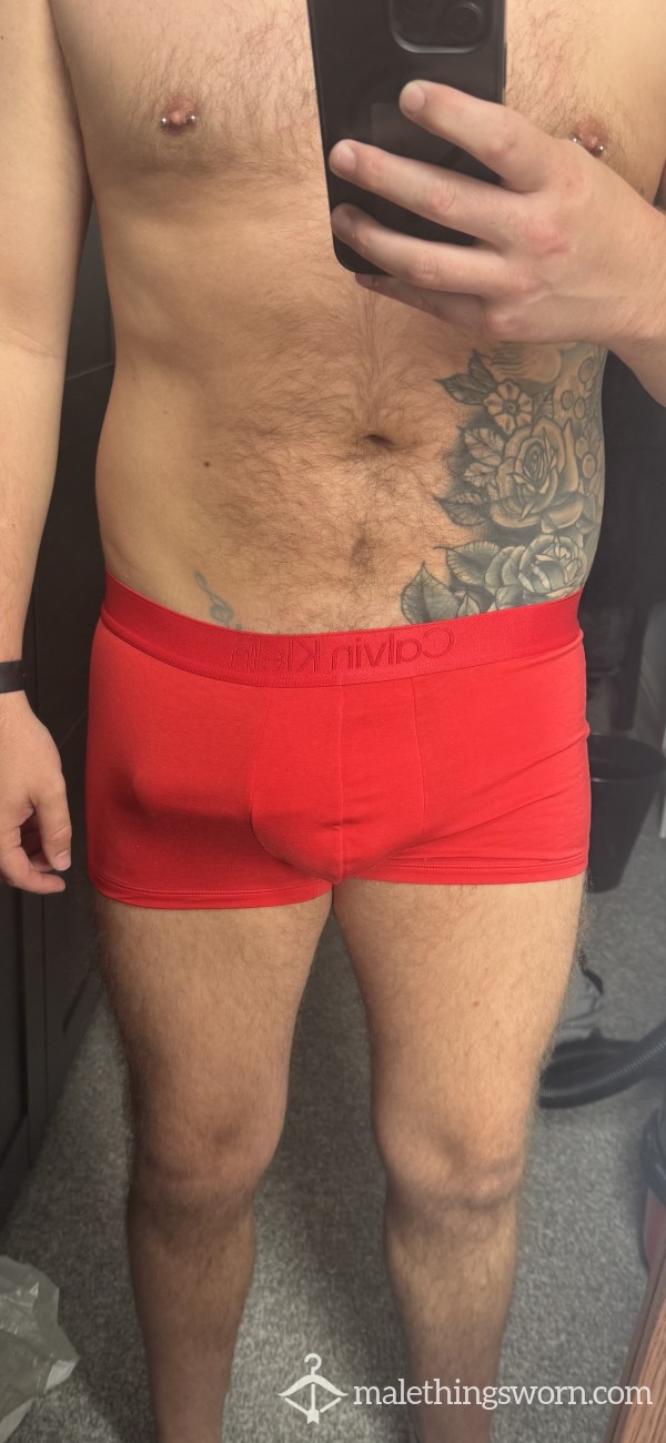 Red Worn Calvin’s