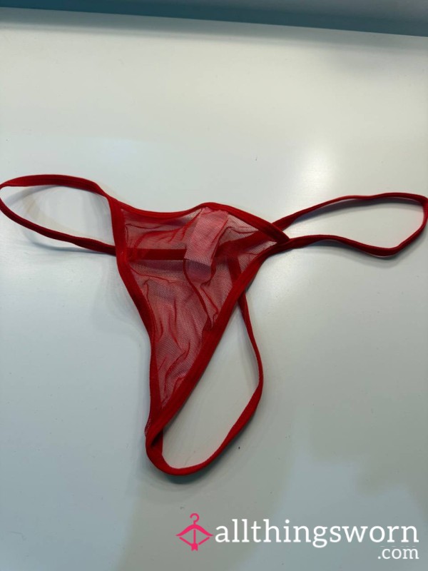 Red Worn G String - 10 Years Old!