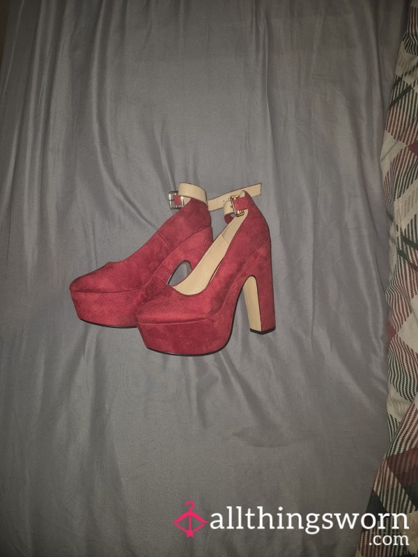 Red, Worn In Videos Highheel Pumps