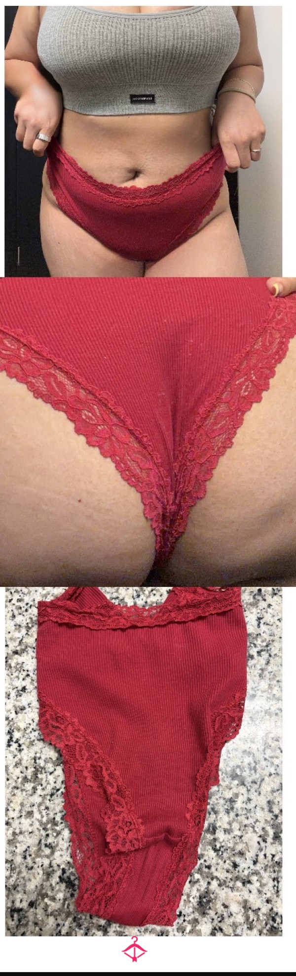 Red Worn Panties