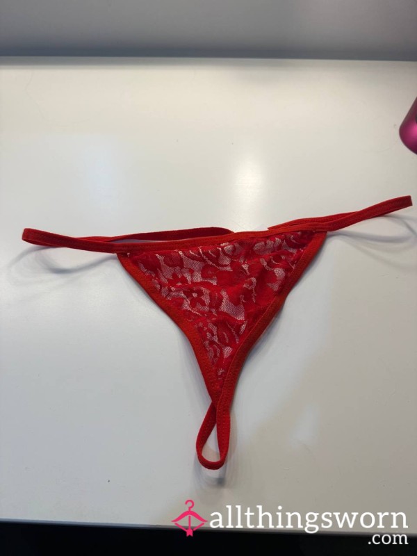 Red Worn Thong - 10 Years Old!