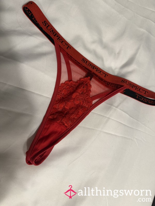 Red Worn Thong