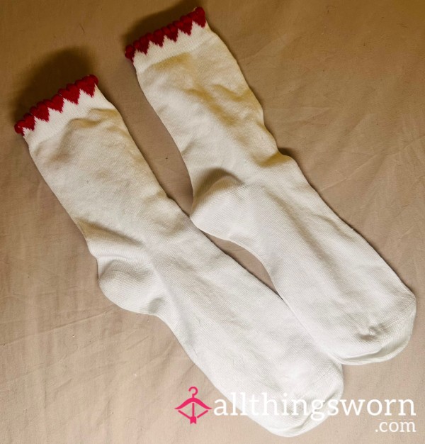 Red/White Mid Socks ❤️