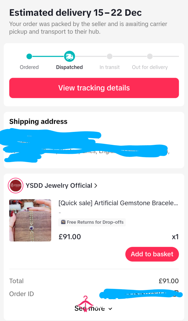Reimburse Me - Purple Gem Bracelet