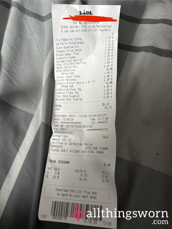 Reimburse My Lidl Food Shop