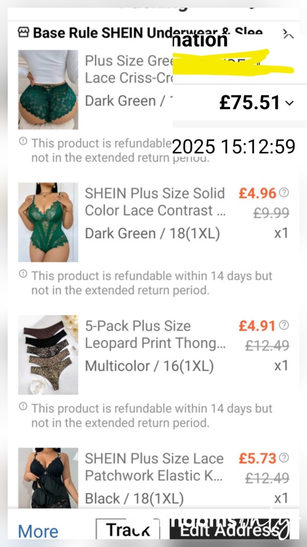 Reimburse My Shein Order