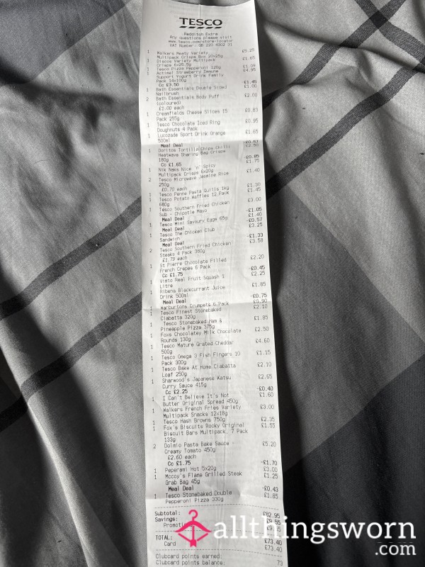 Reimburse My Weekly Food Shop
