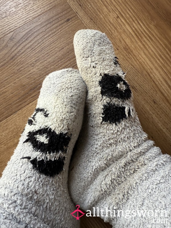 Rest Day Fluffy Socks Dirty And Worn