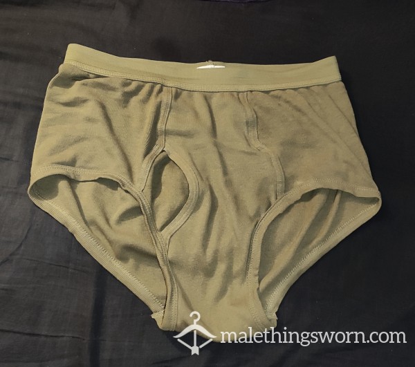 Retro Cla**ic Military Tan Briefs (sz 34)