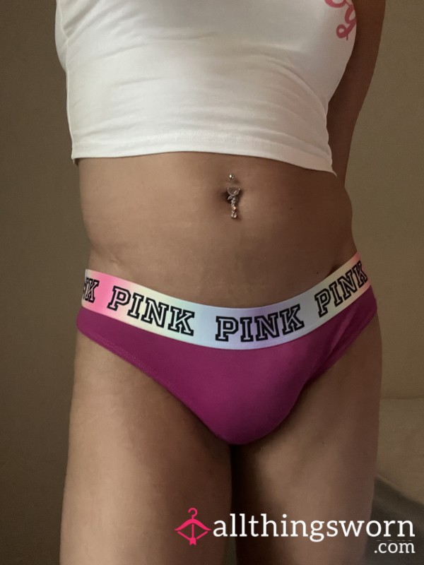 Retro Logo Pink Thong