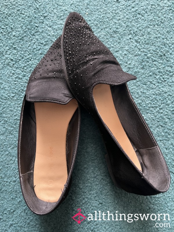 Stinky Sweaty Rhinestone Flats