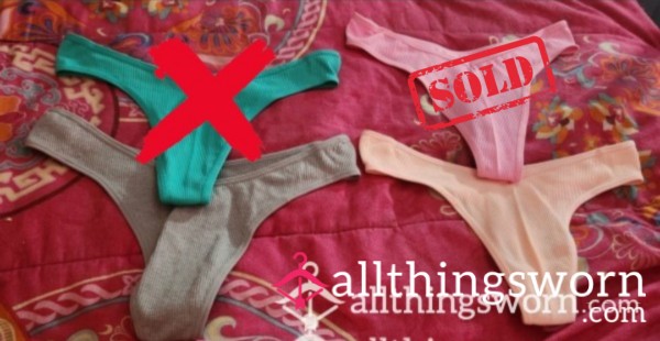 Ribbed Cotton Thong
