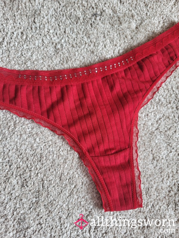 Ribbed Cotton Thong 😍