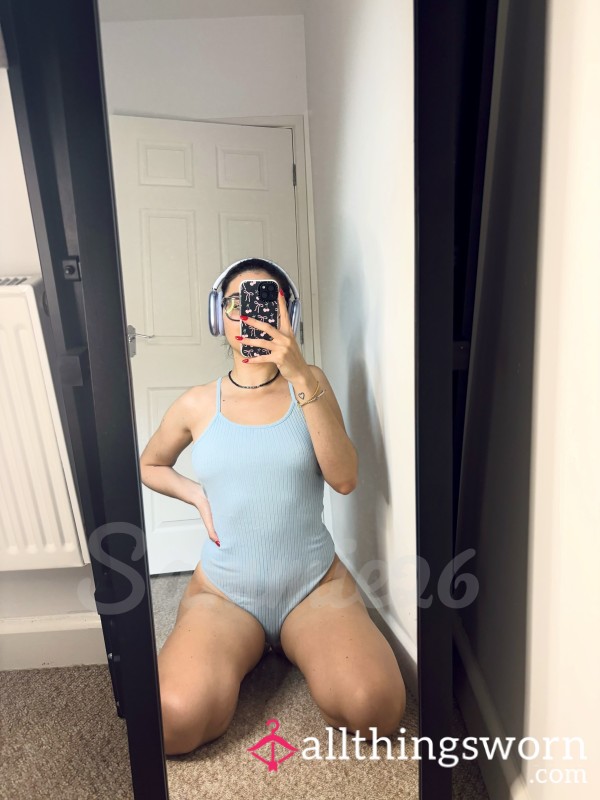 🩵 Ribbed Light Blue Bodysuit 🩵