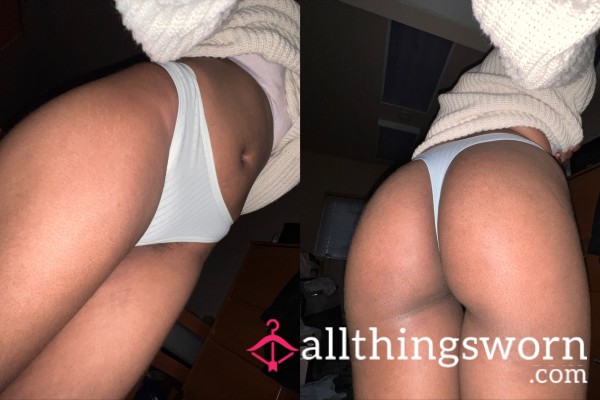 Ribbed Thong (mint) Well Worn From A College Student