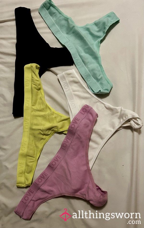 Ribbed Thongs W/24hr Wear💋