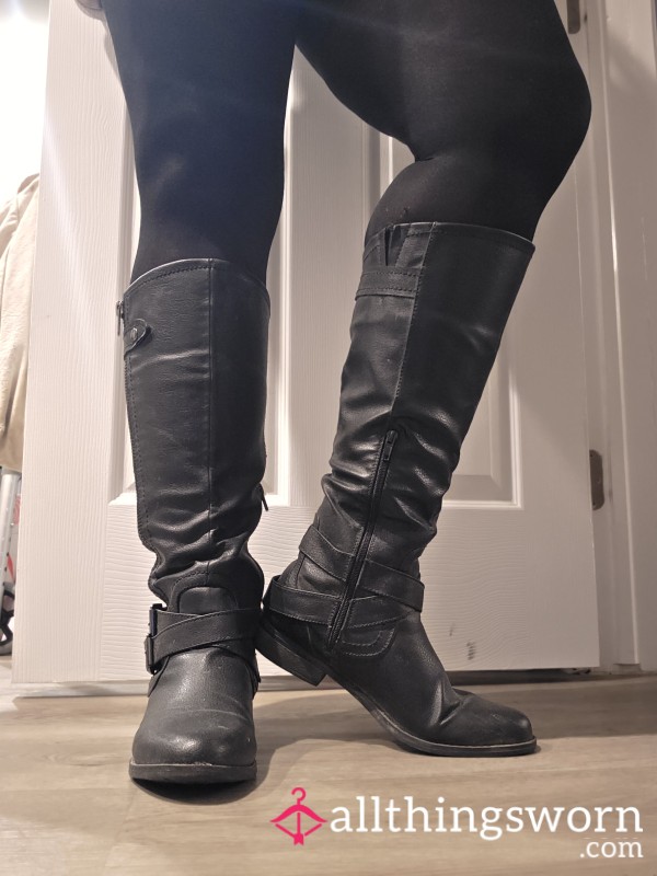 Riding Style Leather Like Boots