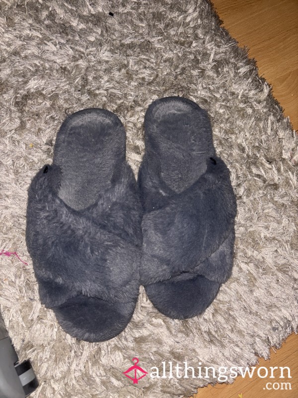 Extremely Well Worn Slippers S**y Size 6