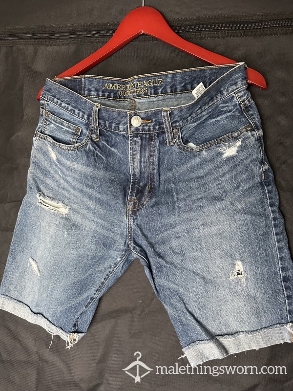 Ripped American Eagle Jean Shorts