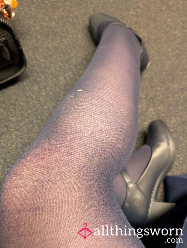 Torn Mid-Flight Flight Attendant Tights ✈️