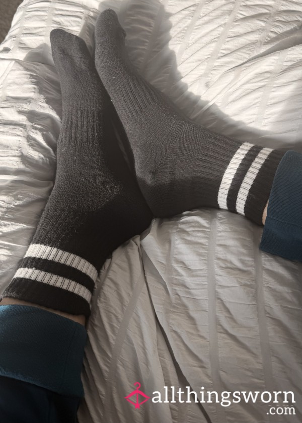 RN Day 2 Running Around The Hosp*tal. Black Socks With White Stripes