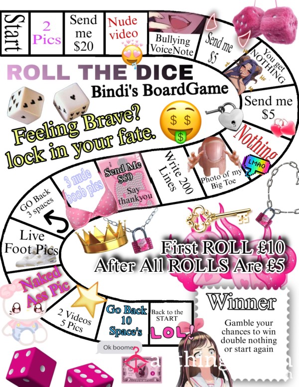 ROLL THE DICE - FEMDOM BOARDGAME