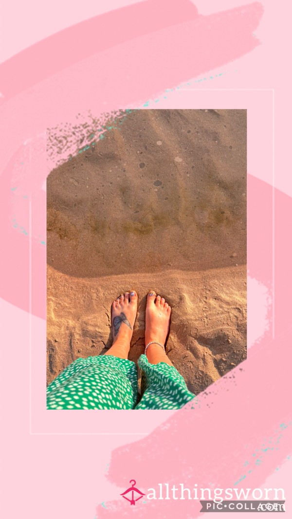 Romantic Walk 🏖️ Sandy And Salty Toes 💦