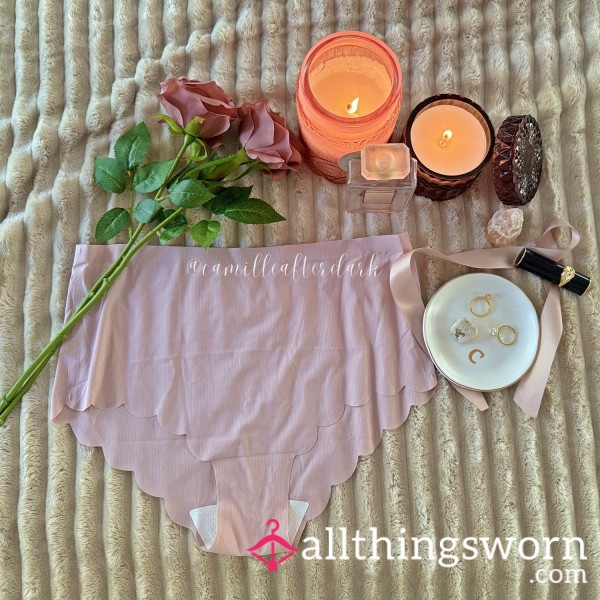 Rose Blush Scalloped Panties — High-Waisted Romance By Camille V.