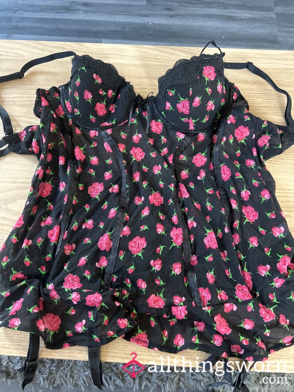 Rose Mesh Corset Top