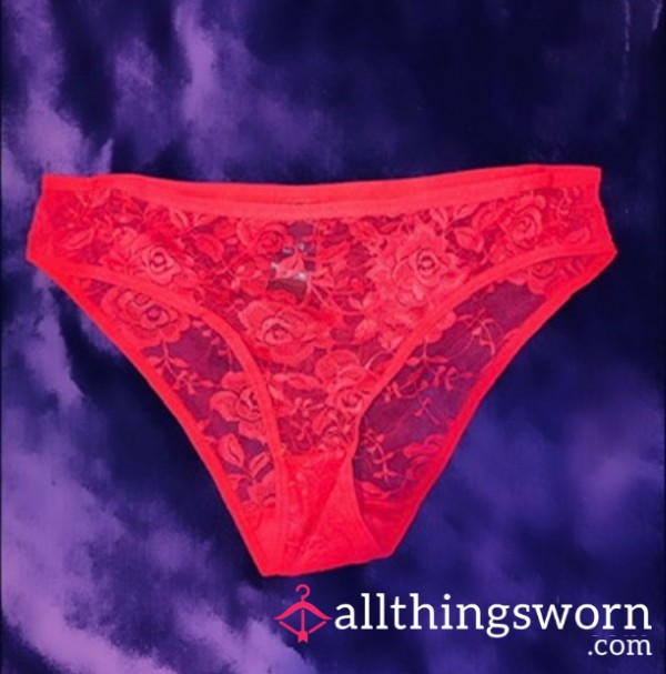 Rose Red Lace Panties