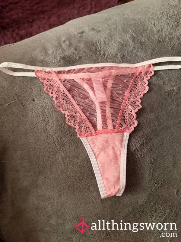 Rosey Pink Mesh Thong