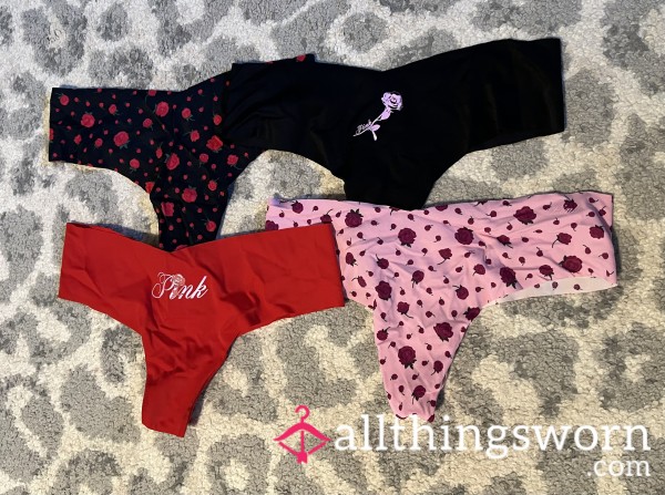 Rosey Spandex Thongs| VS Pink 🧚🏼