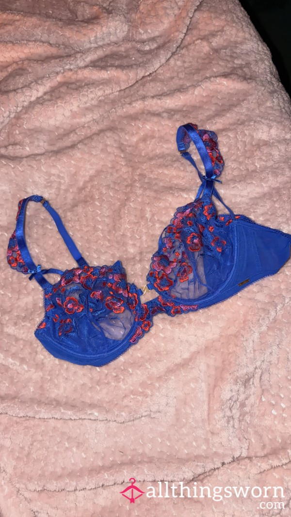 Royal Blue Flower Pattern Boux Avenue Lingerie. 24h Minimum Wear