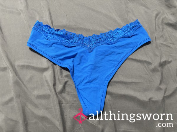 Royal Blue Thong W/ Lace 💙