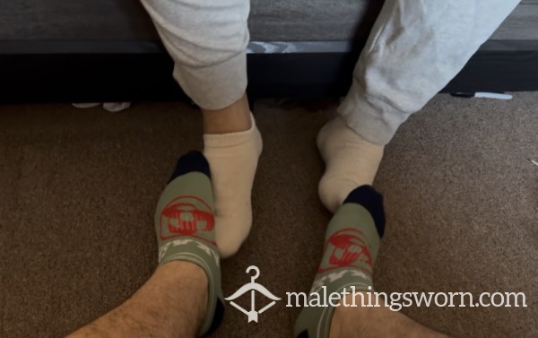 Rubbing Feet With Socks On