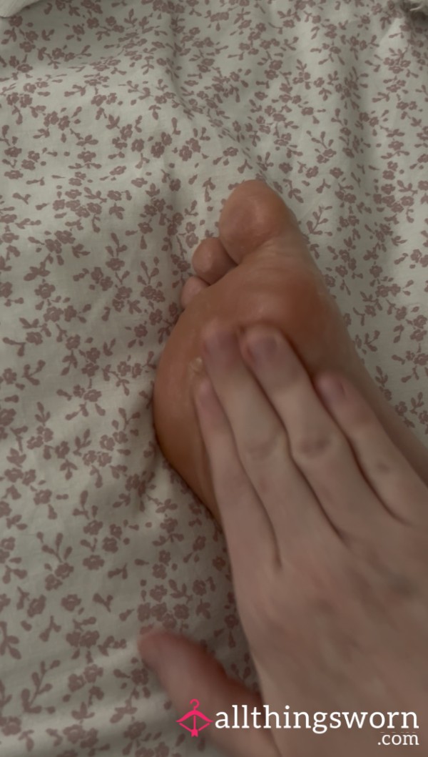 Rubbing In Vaseline To Soften These Fresh, Clean Soles 🫦🦶🥰