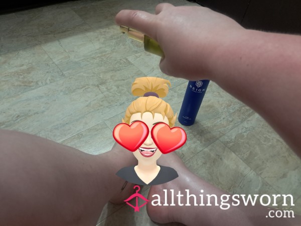 Rubbing Luxury Cbd Ma**age Oil Into My Tired Feet