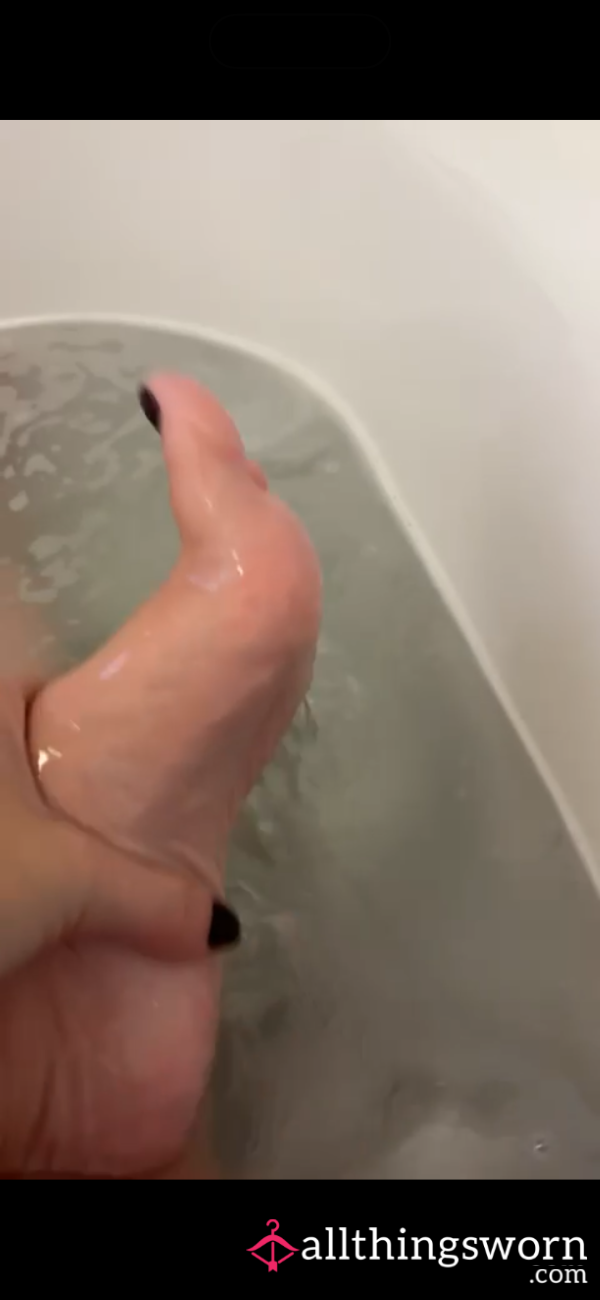 Rubbing My Foot In The Bath