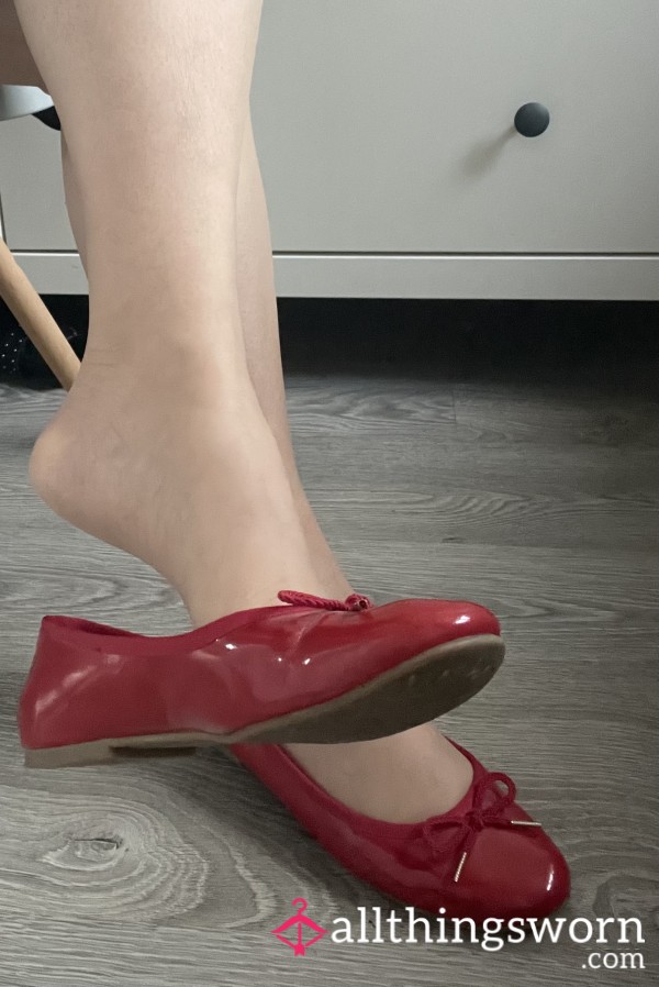 Ruby Red Ballet Flats