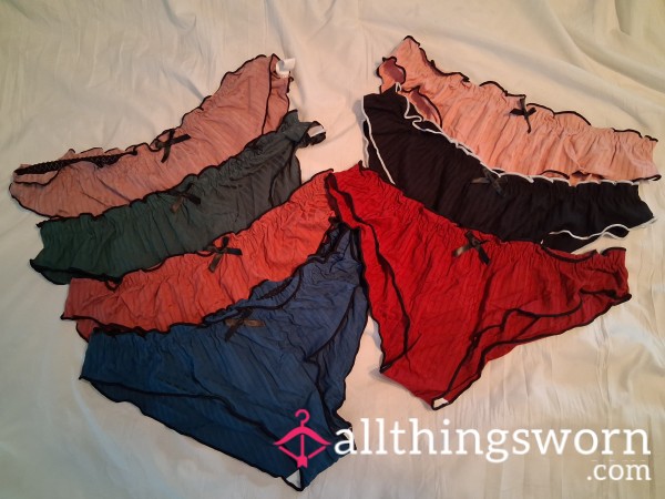 Ruffled Satin Bikini Pamties
