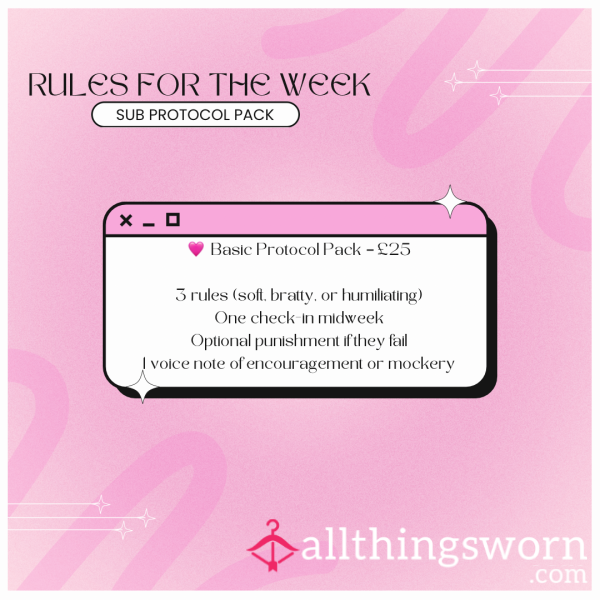🧠 Rules For The Week – Sub Protocol Pack - BASIC😛