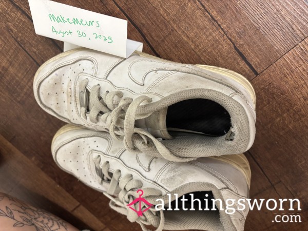 Run Down White Nike Air Forces