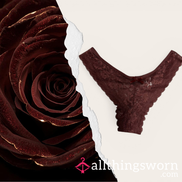 Rust Desire Lace Panties ⋆ 24 Hour Worn ⋆ Warm Natural Scent