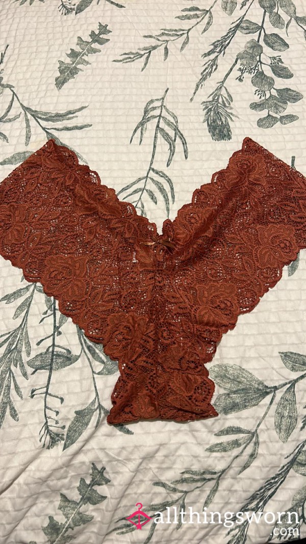 🤎 Rust Lace Thong – £20 Inc. Postage 🤎