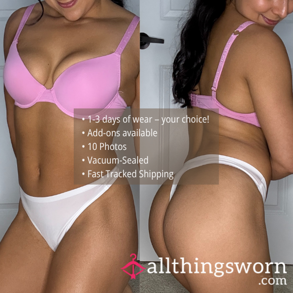 S CLa**IC WHITE SEAMLESS NO-SHOW SILK THONG (1690)