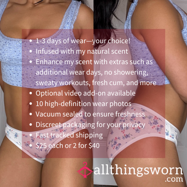 S DREAMY BLUE FLor*l FULL-BACK BRIEF PANTY (1946)