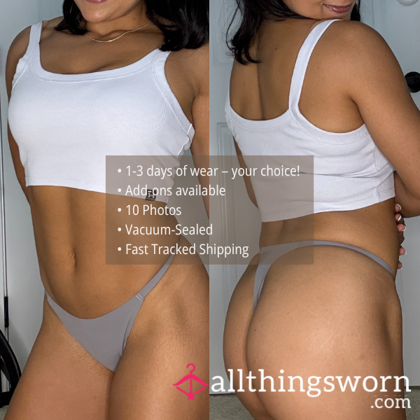 S GRAY SEAMLESS NO SHOW G-STRING THONG (1652)