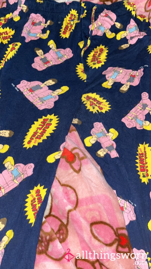 (S-M, Can Possibly Fit An L) Beavis And Bu*thead Men’s Pajama Sleepwear Pants 🖤🐈‍⬛